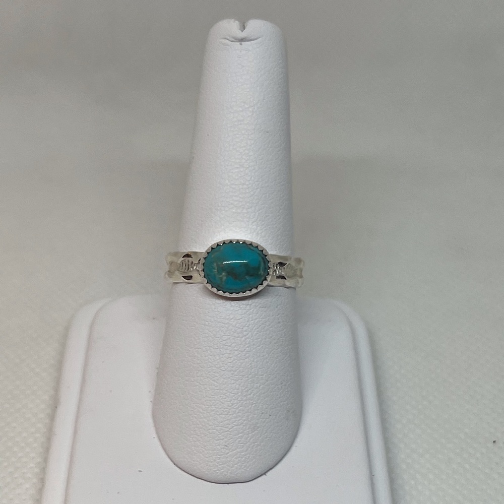 3Ct Mexican Turquoise Ring Handmade